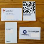 Set of Matt's old SpiderOak business cards